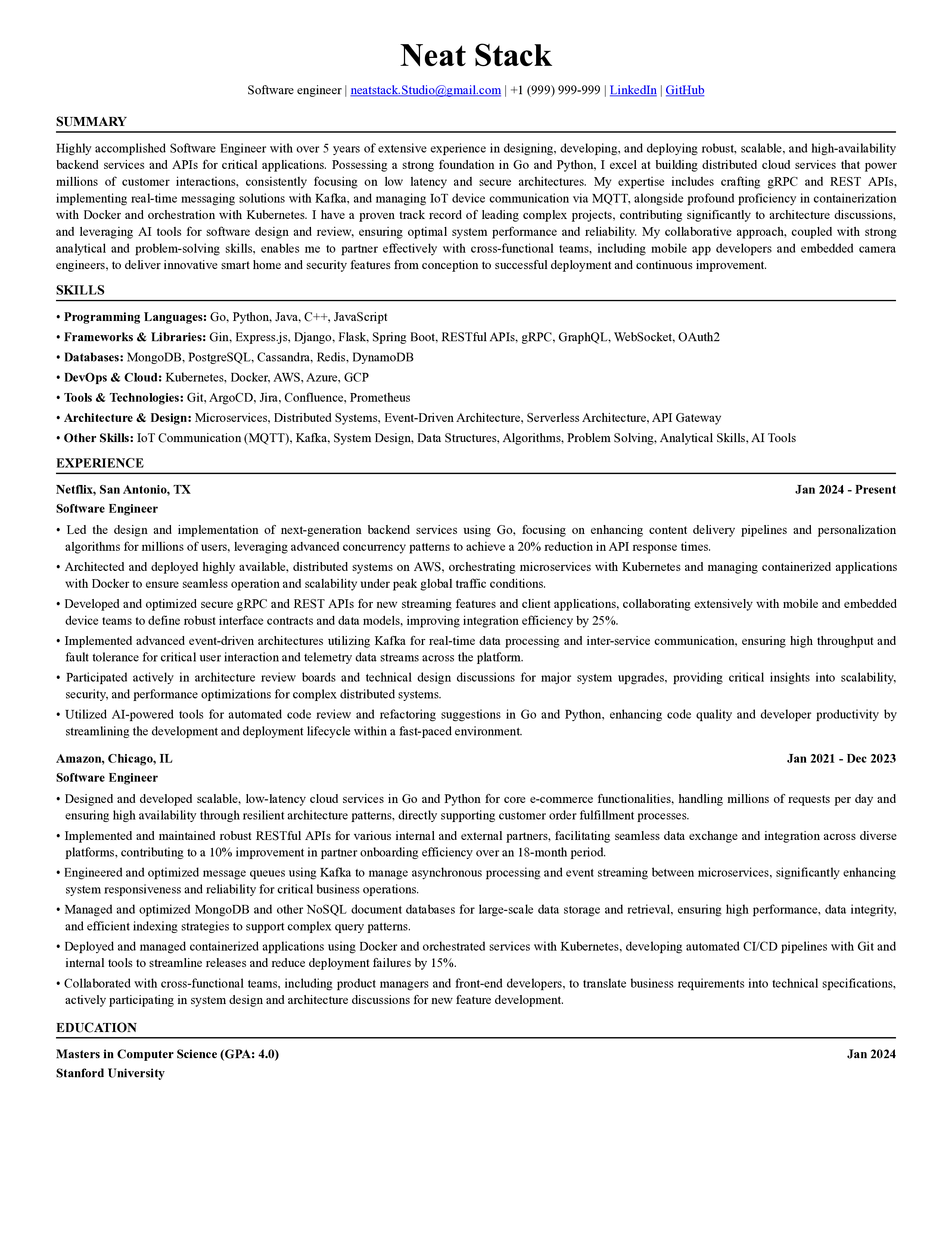 Professional Template